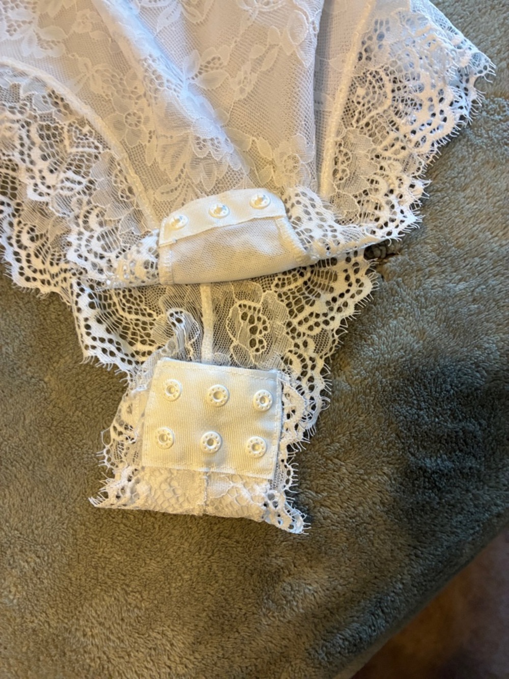 Last Chance- Women's White Lace Bodysuit Intimate - Picture 5 of 13